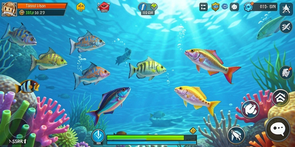 Gameplay seru menembak ikan dengan grafis menarik.