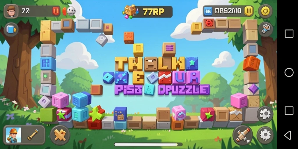 Tampilan gameplay menarik dalam permainan Puzzle 77RP.