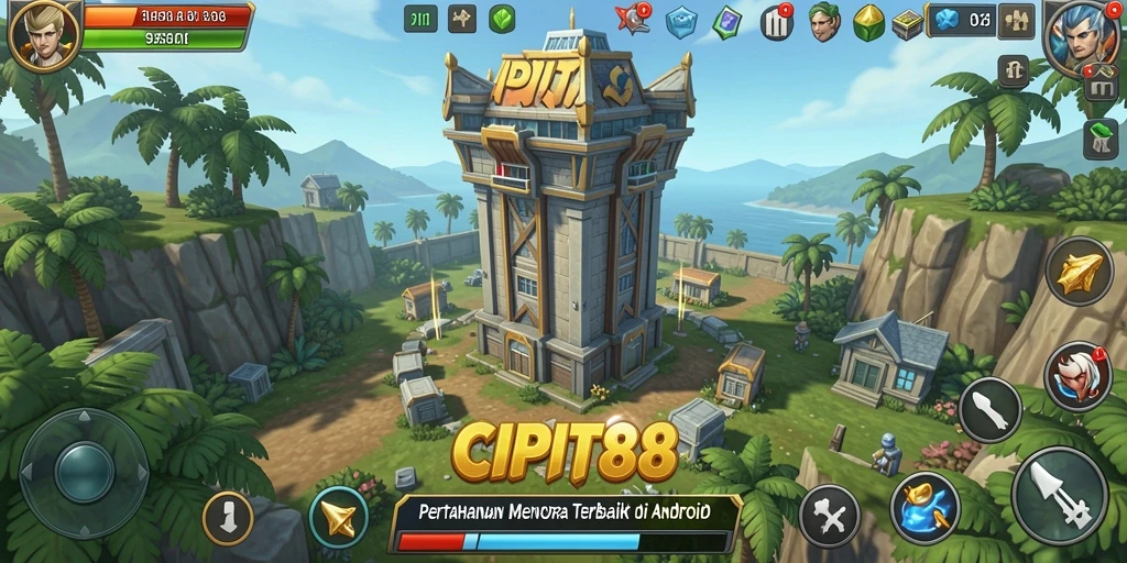 Screenshot gameplay CIPIT88 yang menampilkan momen menegangkan dalam Tower Defense.