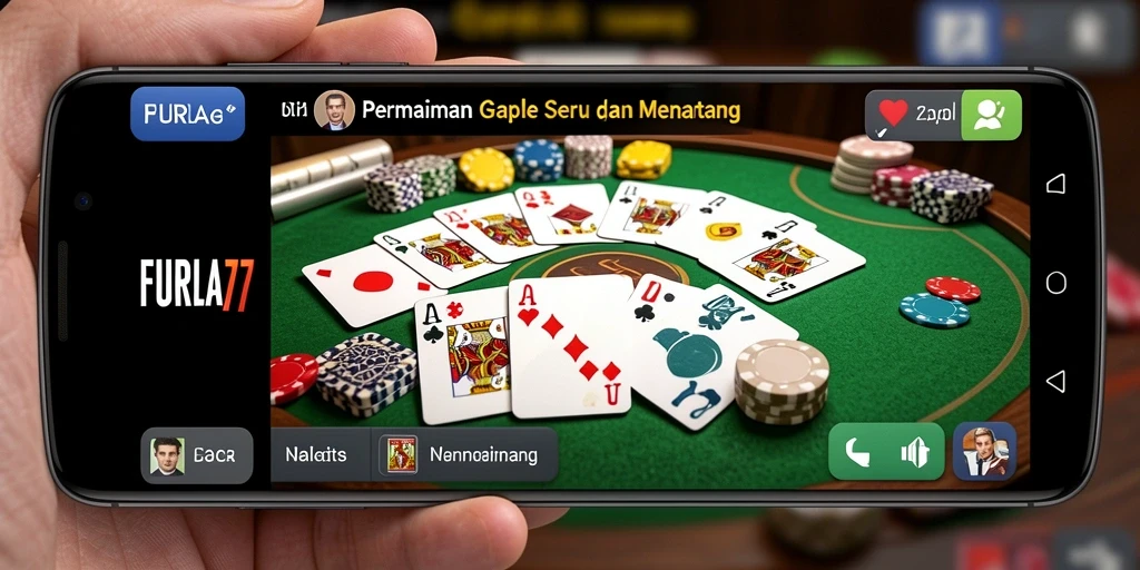 Tampilan gameplay seru FURLA77 saat bermain Gaple.