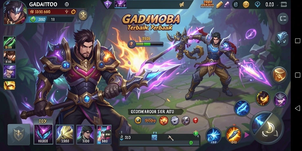 Tampilan seru dan menegangkan dalam gameplay GADAITOTO MOBA.