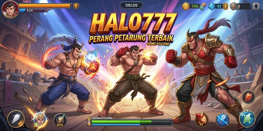 Tangkapan layar menunjukkan aksi pertarungan seru dalam HALO777.