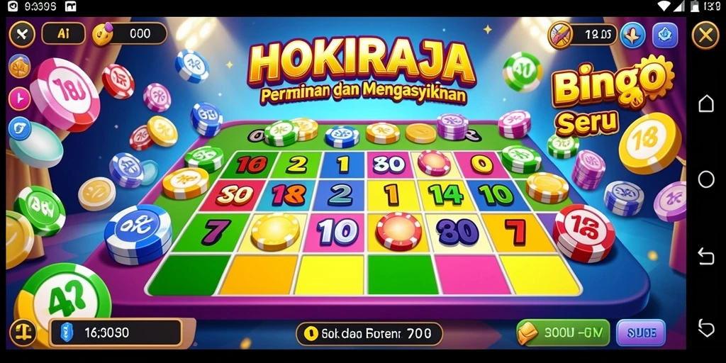 Gameplay Bingo HOKIRAJA yang seru dan menegangkan.