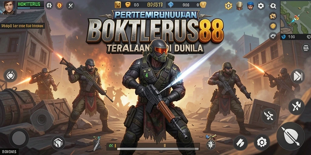 Gameplay seru HOKITERUS88 saat adu tembak di arena Battle Royale.