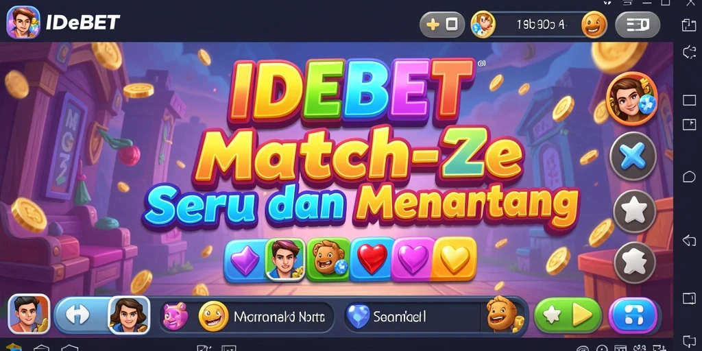 Tampilan menarik dari gameplay Match-3 yang penuh warna.