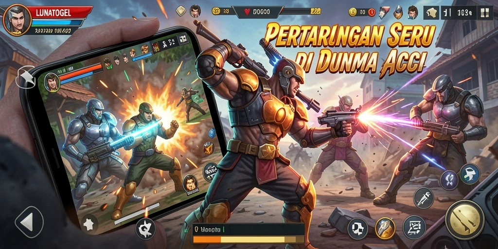 Tampilan gameplay seru dan menegangkan di LUNATOGEL.