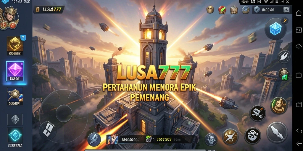 Tampilan permainan Tower Defense yang menegangkan di LUSA777.