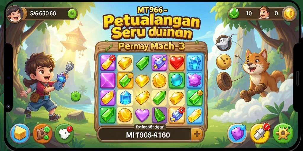 Gameplay seru MT966 dengan berbagai tantangan Match-3.