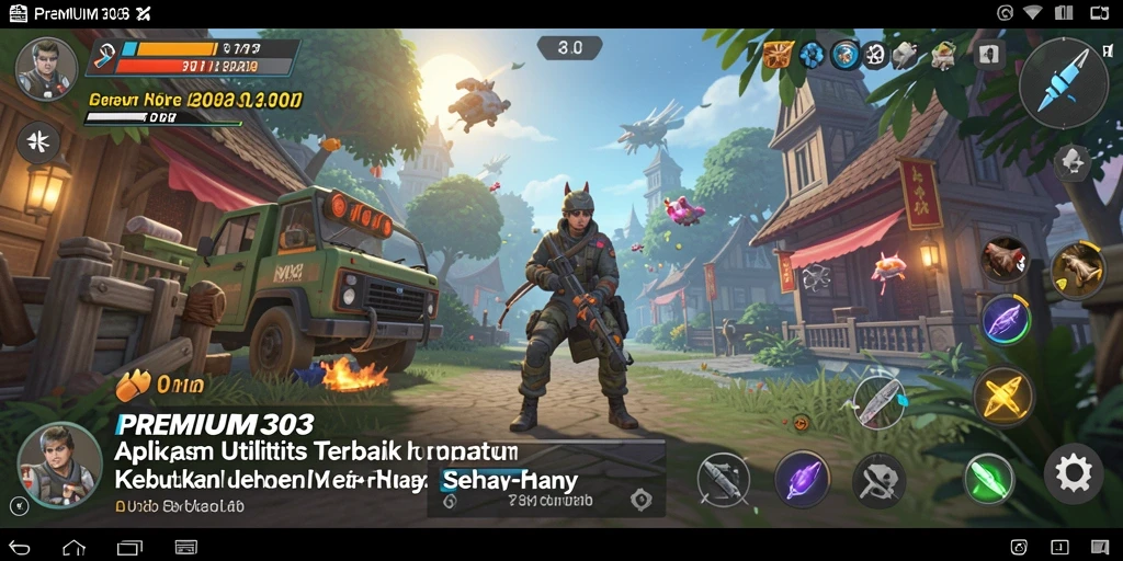 Tampilan antarmuka PREMIUM303 dengan fitur utilitas yang bermanfaat.