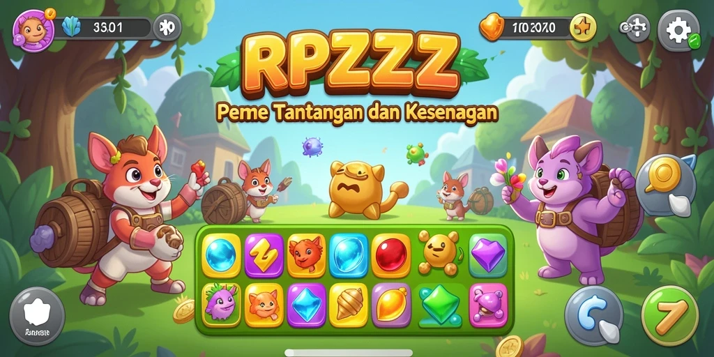 Tampilan gameplay seru dari RPZZZ dengan grafik menarik.