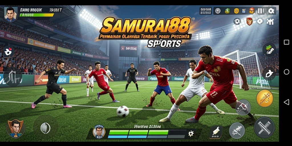Tampilan gameplay menarik dalam SAMURAI88 yang menunjukkan aksi olahraga seru.