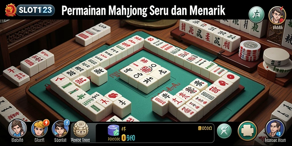 Tampilan gameplay menarik dari SLOT123 saat bermain Mahjong.