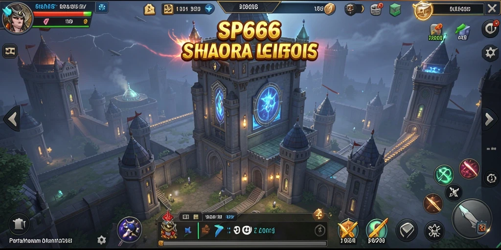 Tampilan gameplay SP666 yang penuh aksi dalam Tower Defense.