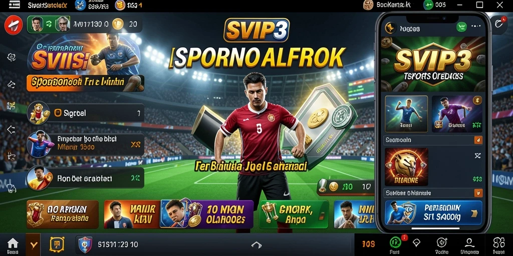 Screenshot gameplay SVIP3 menampilkan antarmuka Sportsbook yang interaktif.