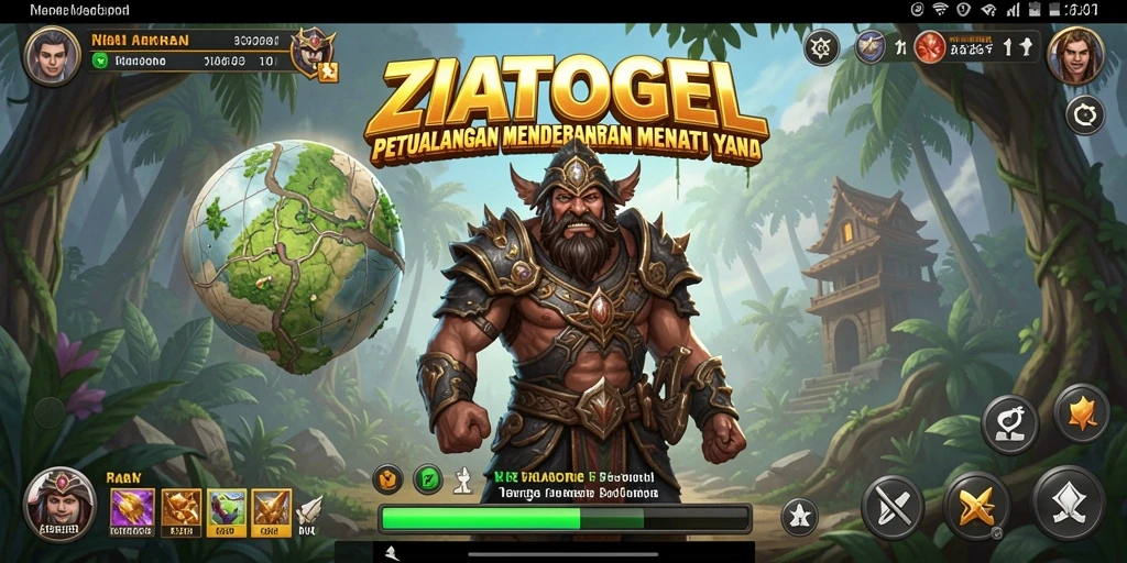 Tampilan gameplay ZIATOGEL yang menantang dan menarik.